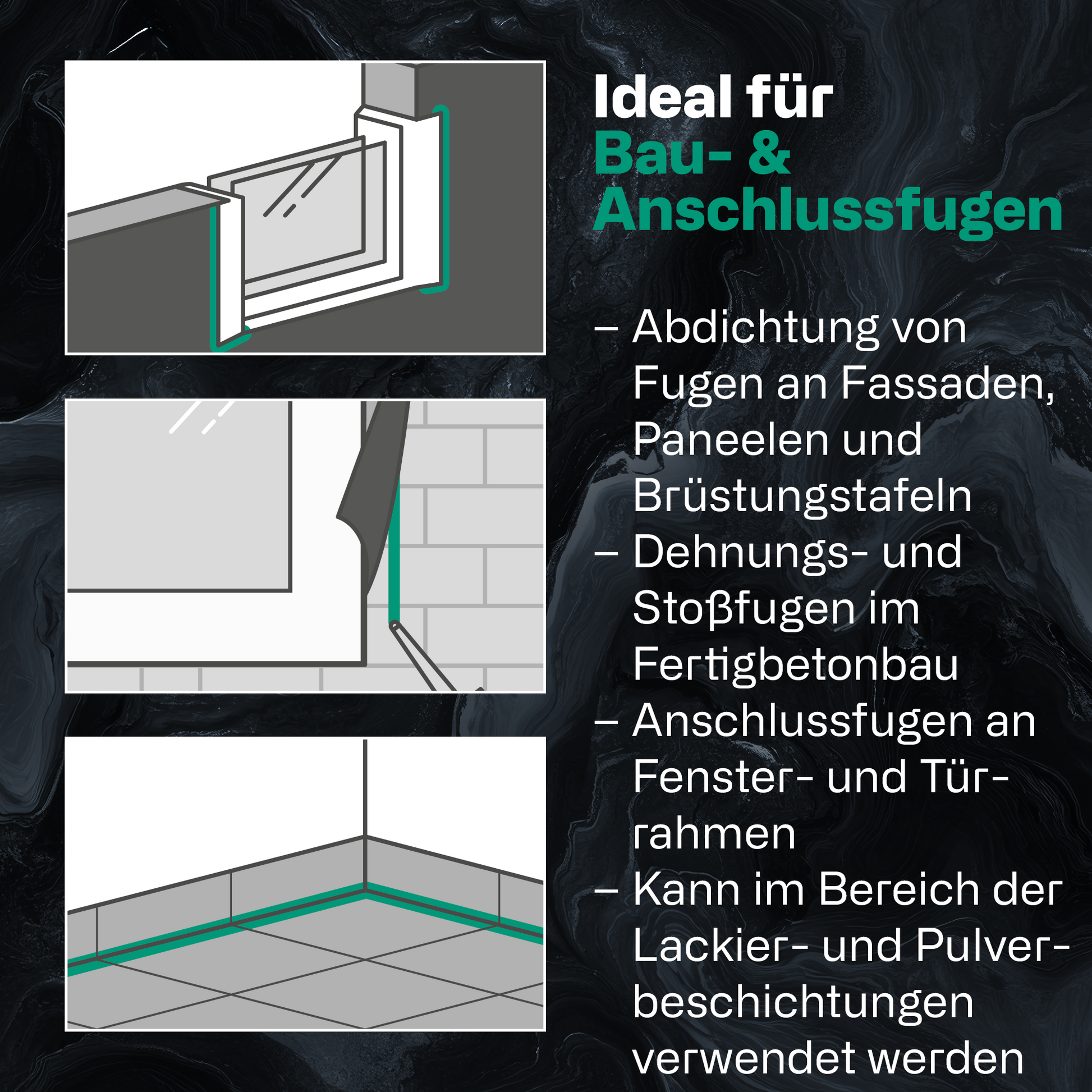 320 Baudicht Hybrid-Dichtstoff – silikon- und lösemittelfreier Dichtstoff für Fassaden-, Fenster- und Betonfugen, auch auf feuchtem Untergrund, online kaufen bei Fugentech