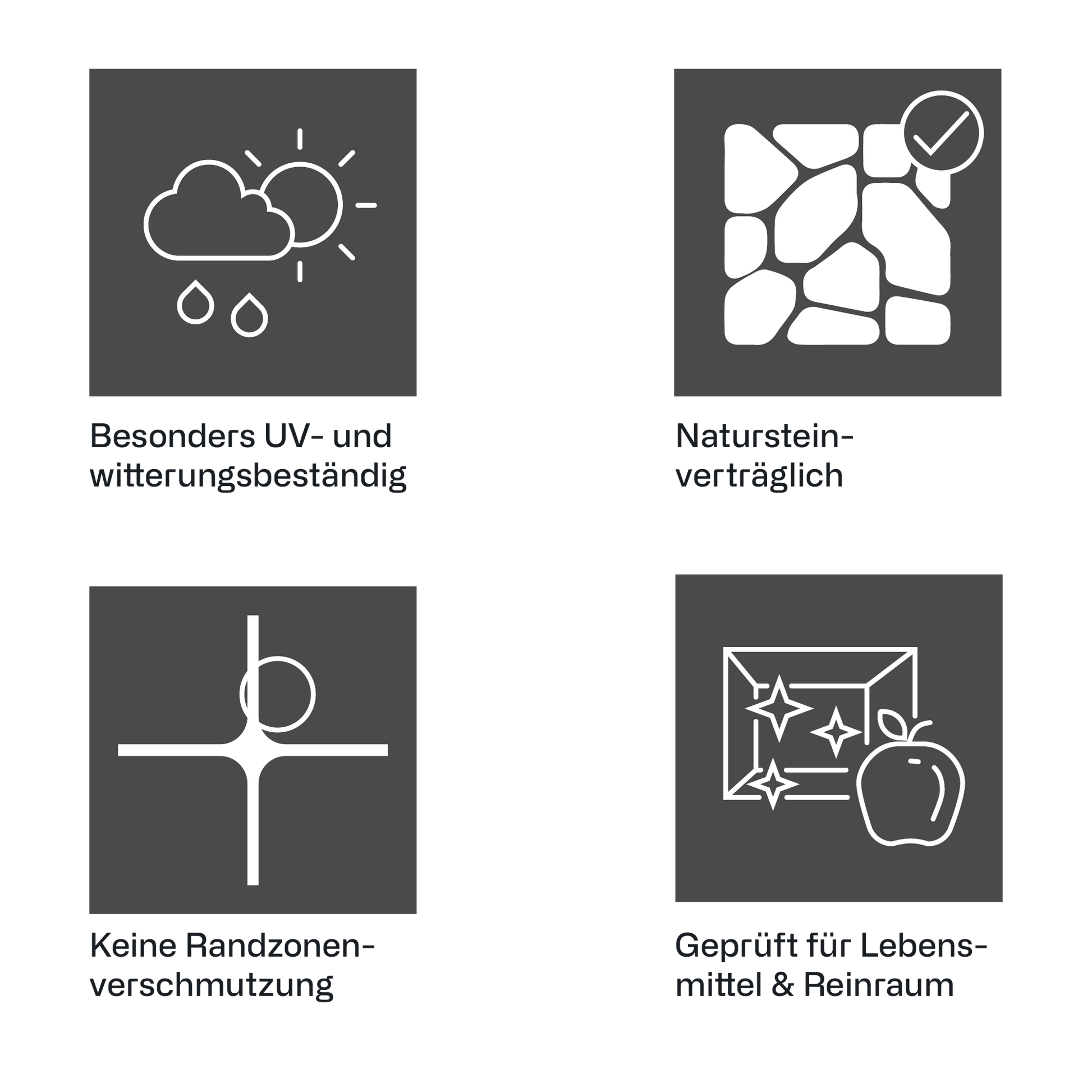 440 Naturstein Silikon – Dichtstoff für Granit, Marmor und Quarz ohne Randzonenverschmutzung, ideal für Sanitär und Wellness, online kaufen bei Fugentech