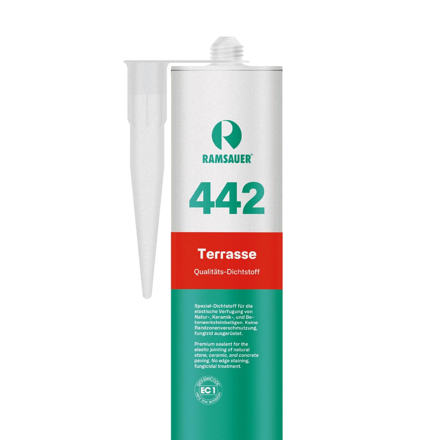 442 Terrasse Neutral – Spezial-Dichtstoff für elastische Bewegungsfugen auf Balkon und Terrasse, für Naturstein, Keramik und Betonwerkstein, online kaufen bei Fugentech