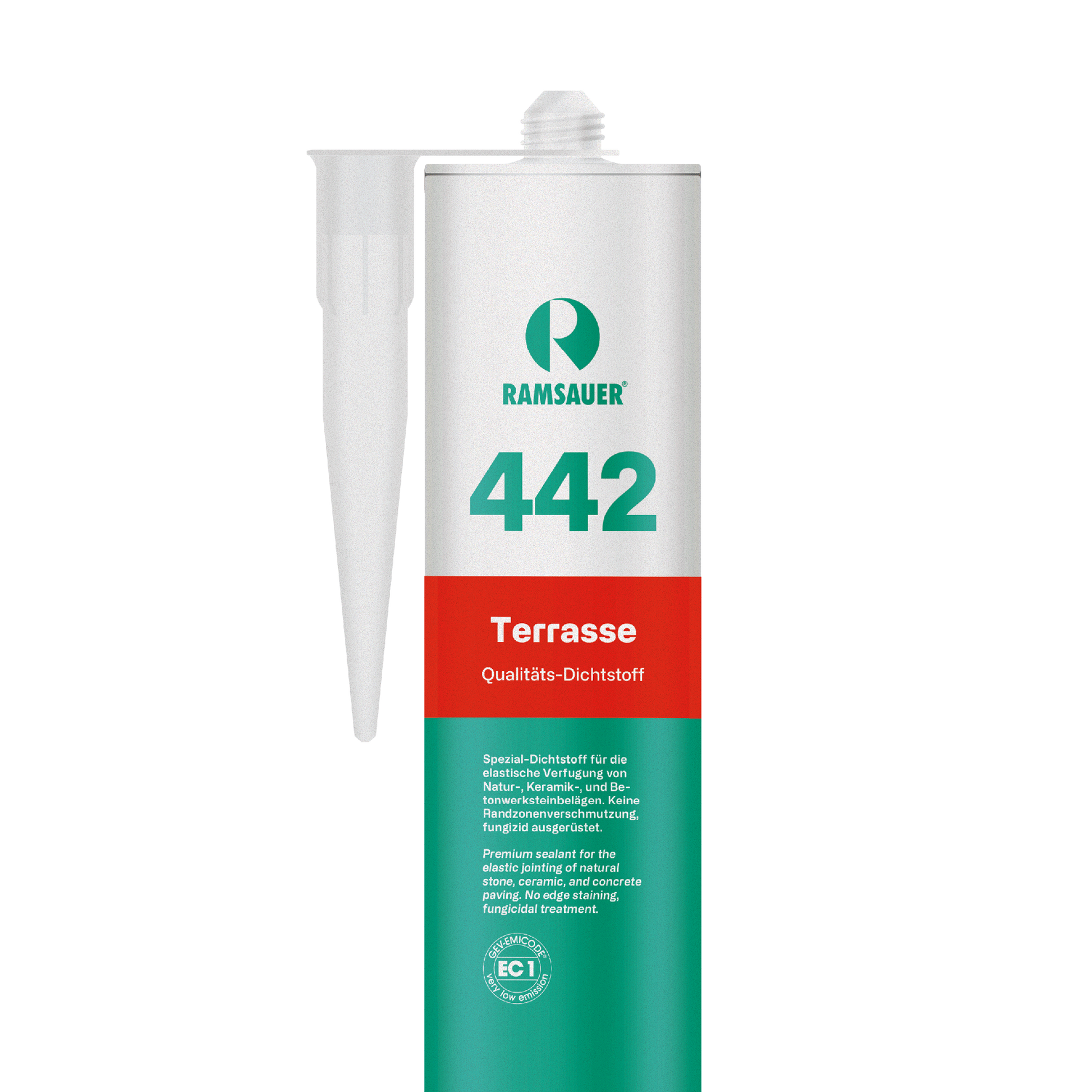 442 Terrasse Neutral – Spezial-Dichtstoff für elastische Bewegungsfugen auf Balkon und Terrasse, für Naturstein, Keramik und Betonwerkstein, online kaufen bei Fugentech