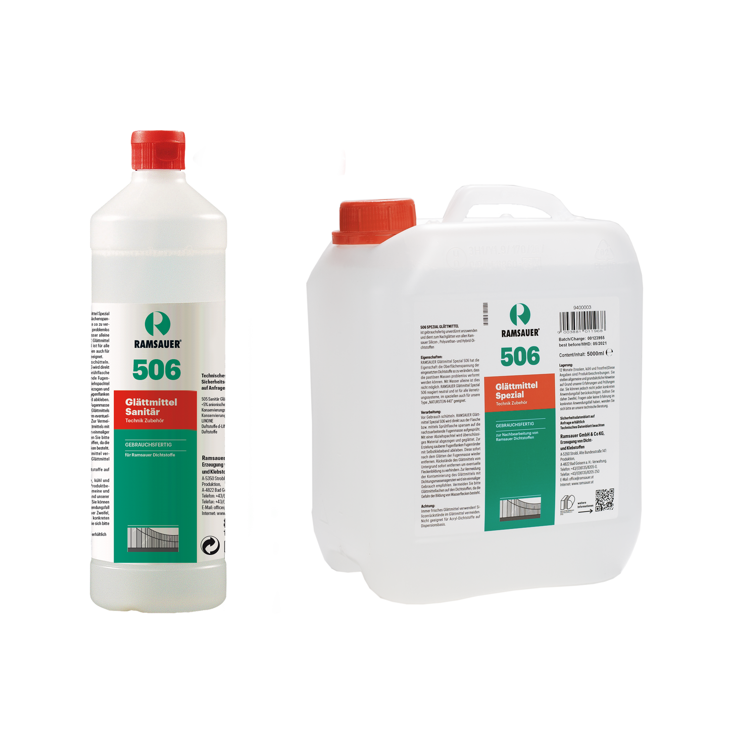 506 Glättmittel Spezial – gebrauchsfertiges Glättmittel für Naturstein, Glas-/Fassadenbau und Sanitärfugen, online kaufen bei Fugentech