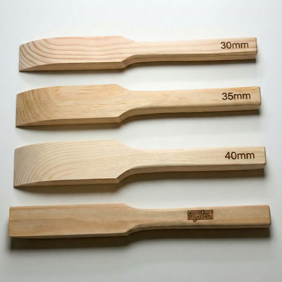 Holz-Abzieher 3er Set 30/35/40 mm – handgefertigte Kiefernholz-Abzieher zum Glätten von Silikon-, PU- und Hybridfugen, online kaufen bei Fugentech
