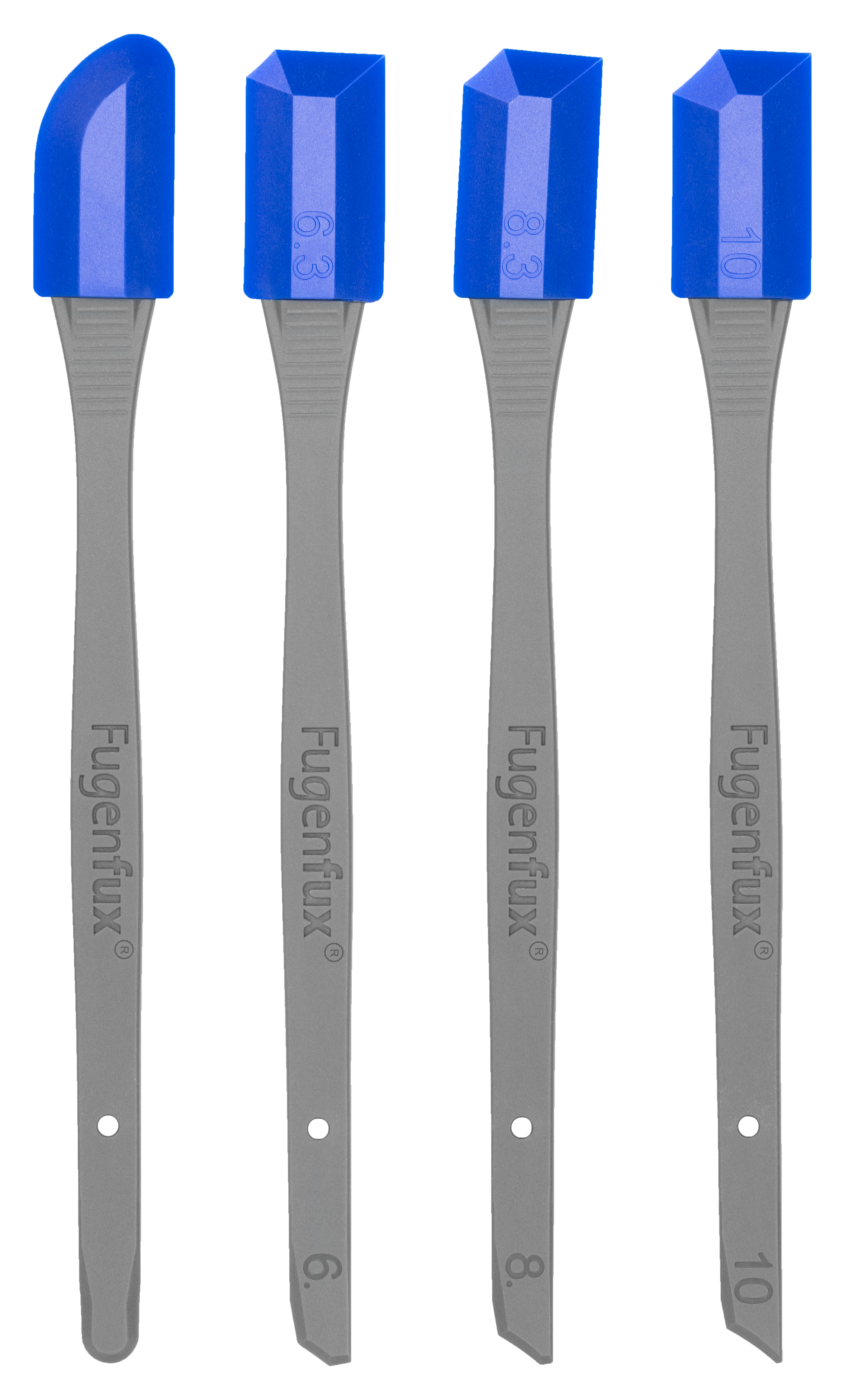 OTTO Fugenfux Silikonabzieher 4er-Set – Werkzeug für präzise 45°-Silikonfugen in 6,3/8,3/10,0 mm plus rund, online kaufen bei Fugentech